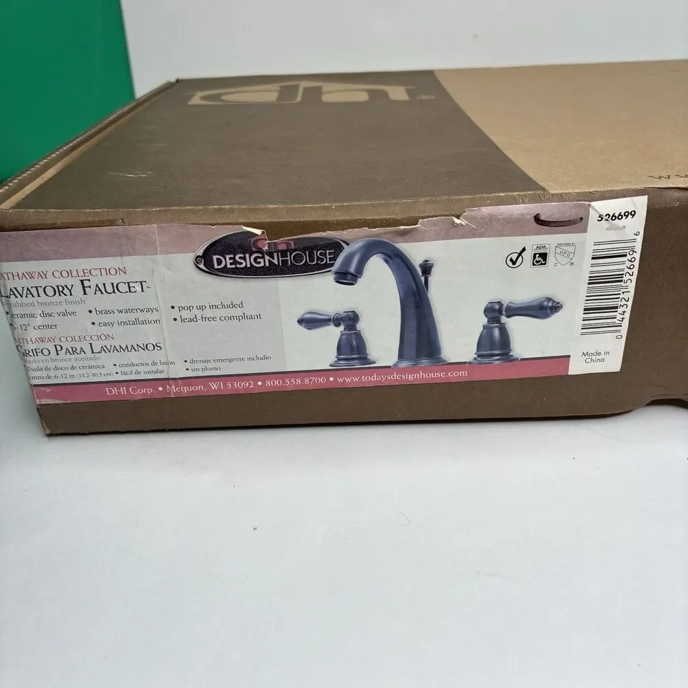 Design House 526699 Hathaway Collection Bathroom Faucet Oil Rubbed Bronze New